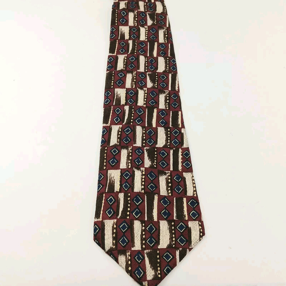 Colours By Alexander Julian Men's Multicolor Geometric Pattern Necktie